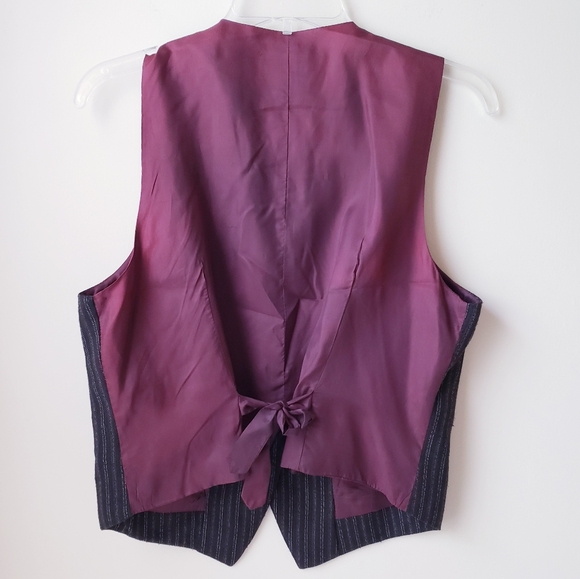 Vintage Nipon Studio Gray Pinstripe Vest - Picture 7 of 10